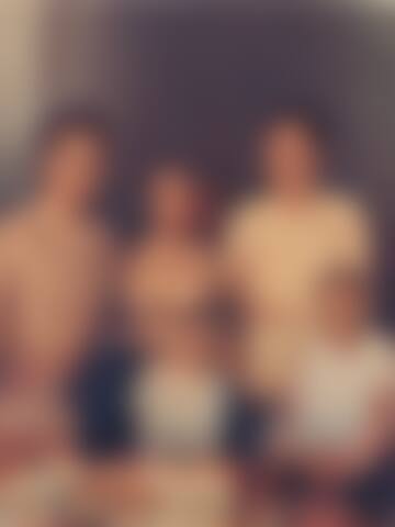A blurred family photograph